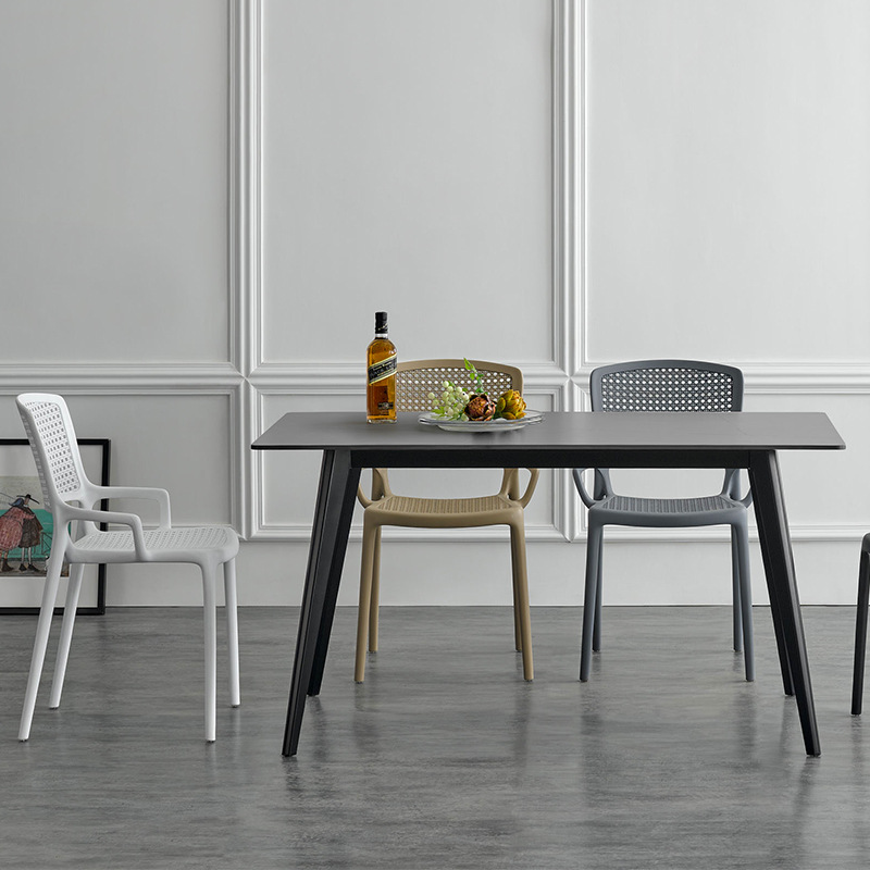 Nordic Plastic Chair Backrest Modern Simple Armchair Household Economical Casual Outdoor Thickened Adult Dining Chair