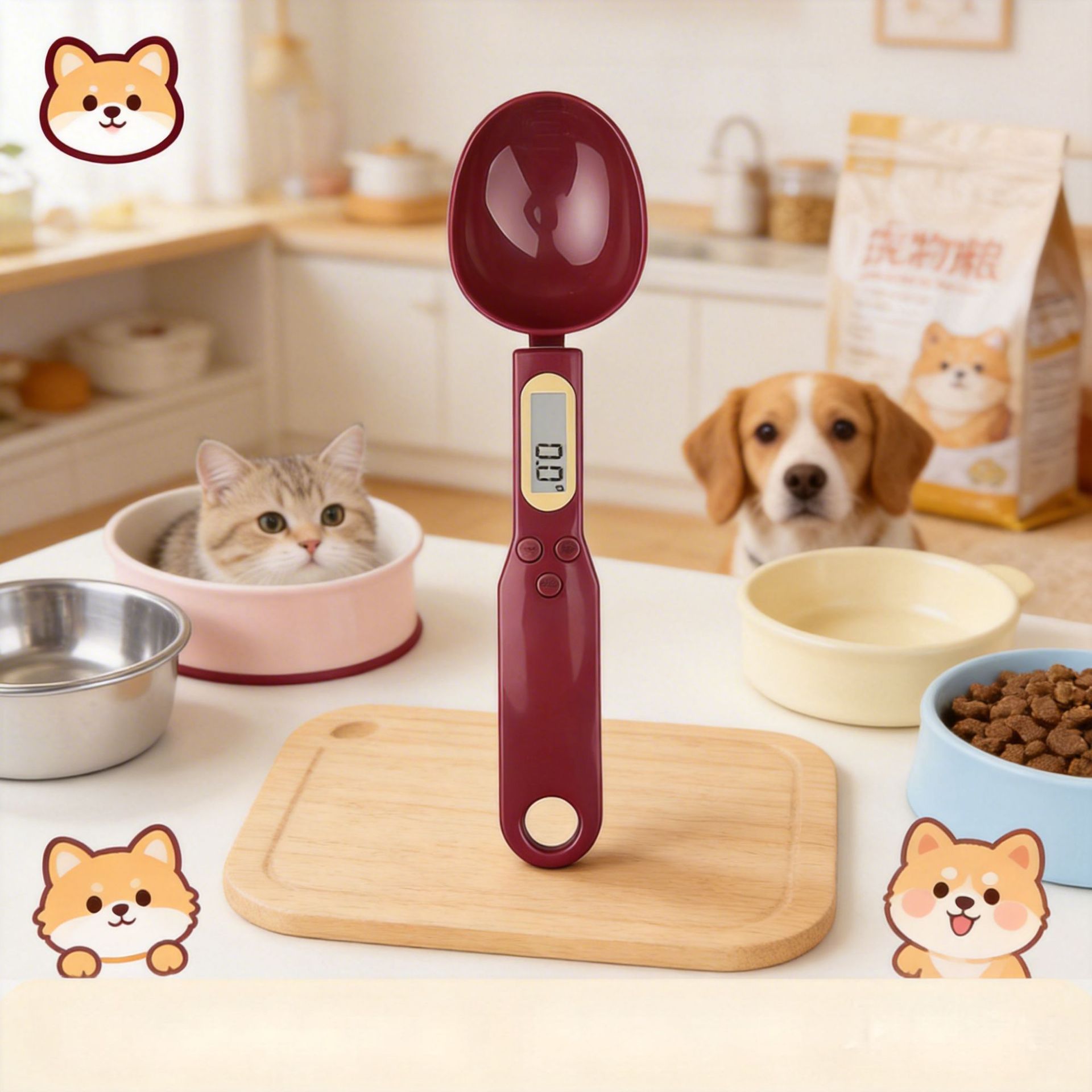 Pet Food Scale 500g Household Measuring Scale Handheld Spoon Scale 0.1g Dog Food Scale Spoon Scale Baby Food Supplement Scale