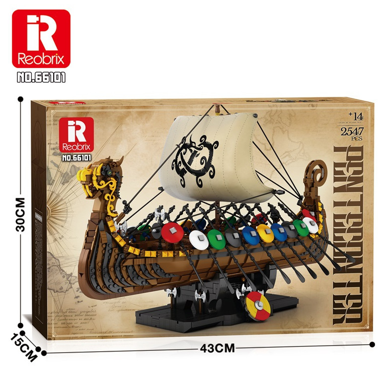 Transfronterizo 66010 - 66039 Royal Sunshine barco pirata bloque de construcción puzzle hombre y mujer ensamblar juguetes modelo de bloque