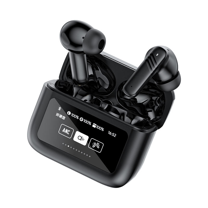 LCD smart color screen touch noise reduction Bluetooth earbuds in-ear Bluetooth wireless headphones ANC+ENC new exclusive model - 6