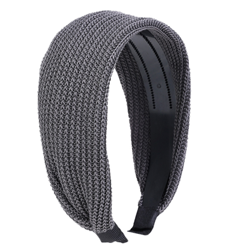 Coreana de importación retro color sólido punto de borde plano plano prensado banda de cabello temperamento universal simple banda de cabello rojo de red broca de cabello