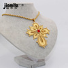嘉米拉 Golden jewelry, red pendant, necklace, 24 carat, Birthday gift