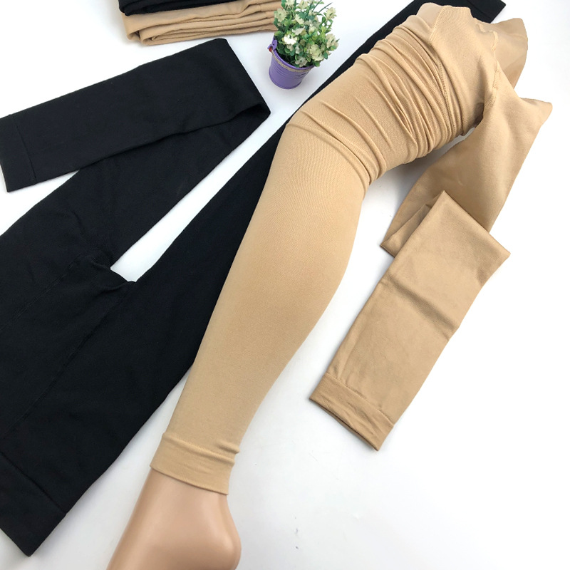 480D春秋中厚連褲襪女雙面加裆九分褲襪天鵝絨打底褲襪加厚不透肉