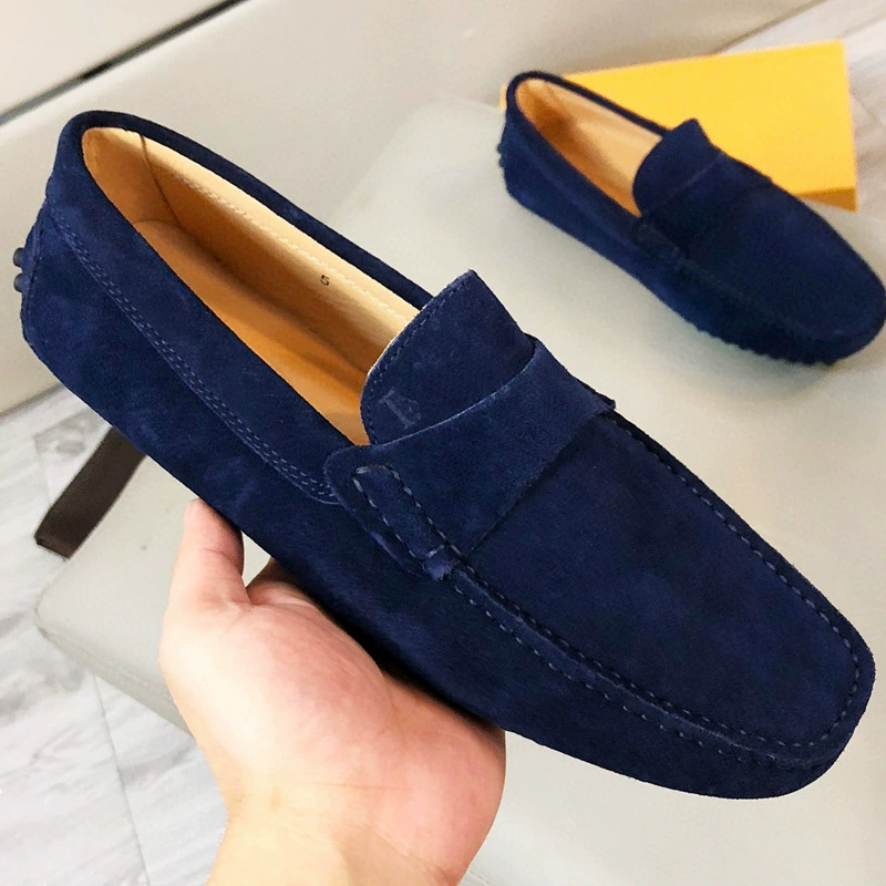 Модные брендовые осенние новые туфли-бини для мужчин, матовая замшевая кожа, мягкая подошва, дышащие повседневные туфли на плоской подошве, мужская обувь из натуральной кожи