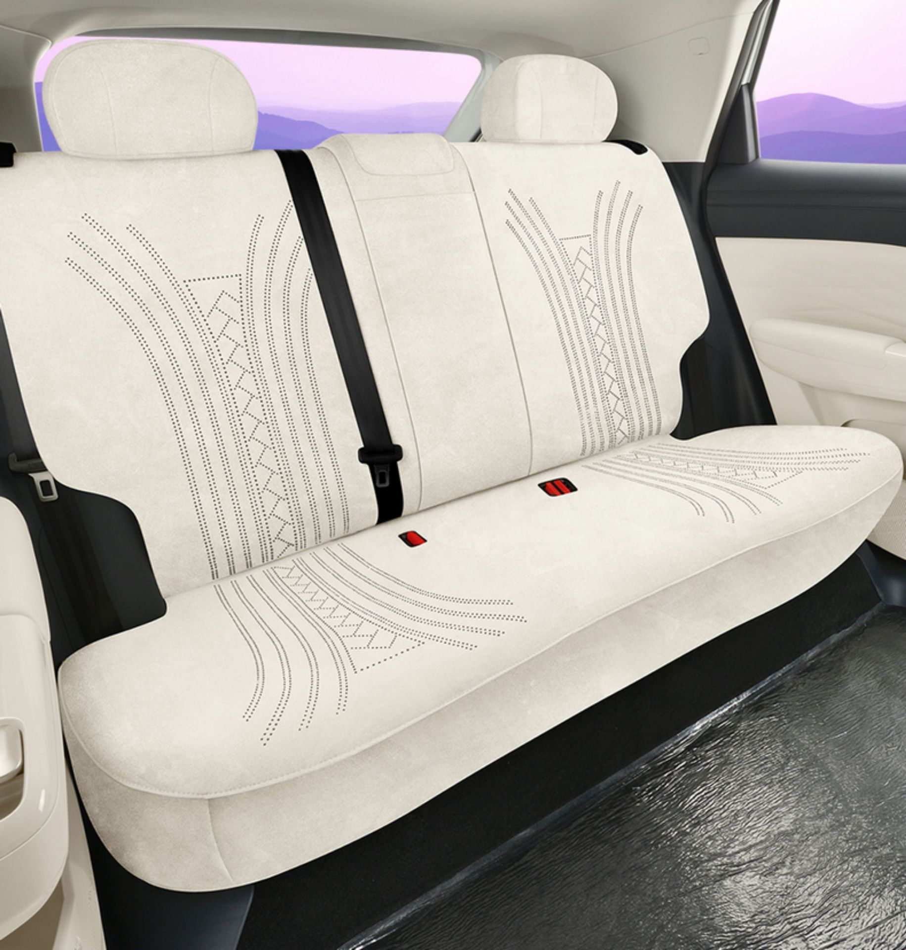 2025 Jihu T1 Special All-Inclusive Car Seat Cover, Four-Season Universal Seat Cushion, Suede Rams Seat Cover