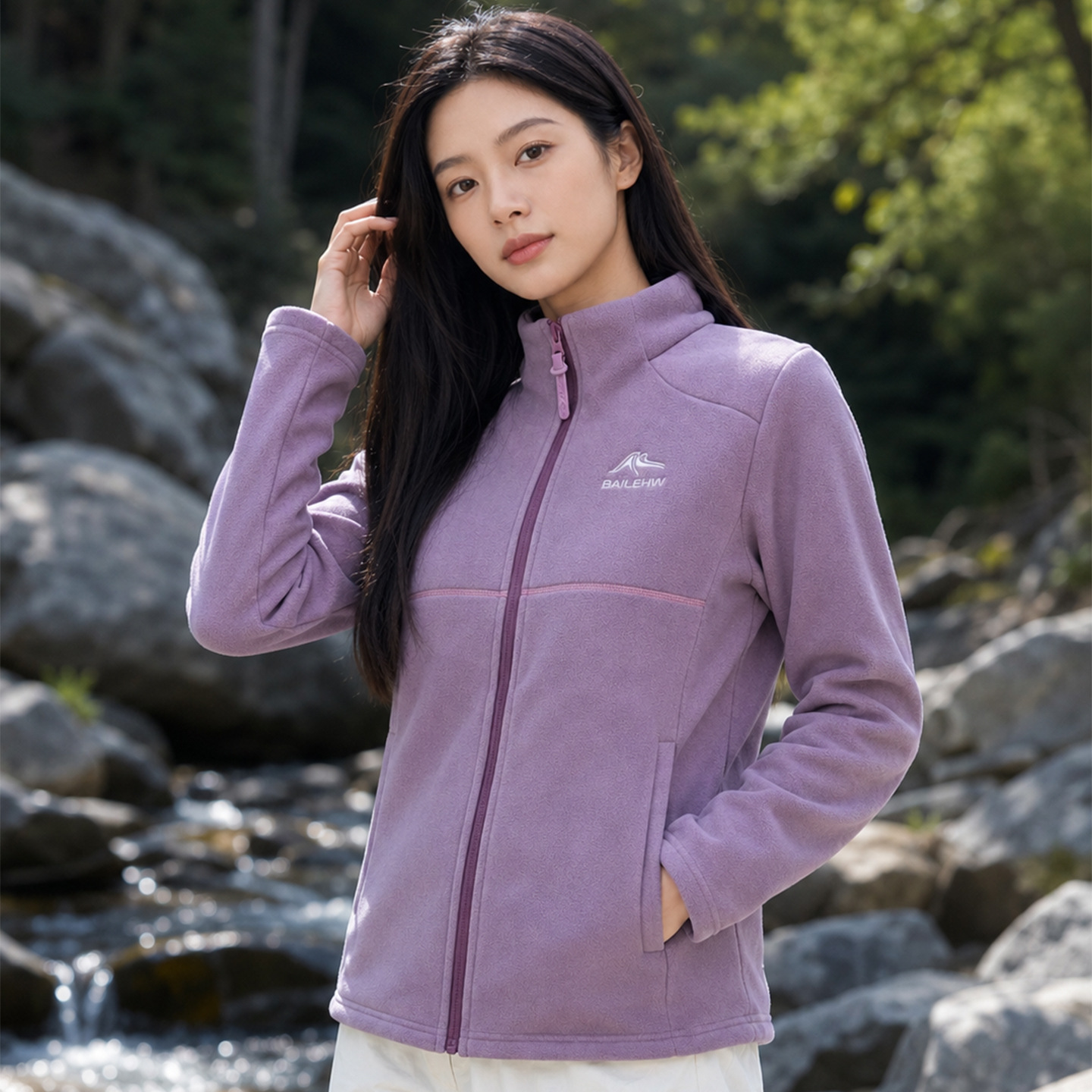 26R625 Autumn/Winter New Outdoor Sports Running 2026 Windproof Fleece-Lined Thickened Fleece Jacket for Warmth