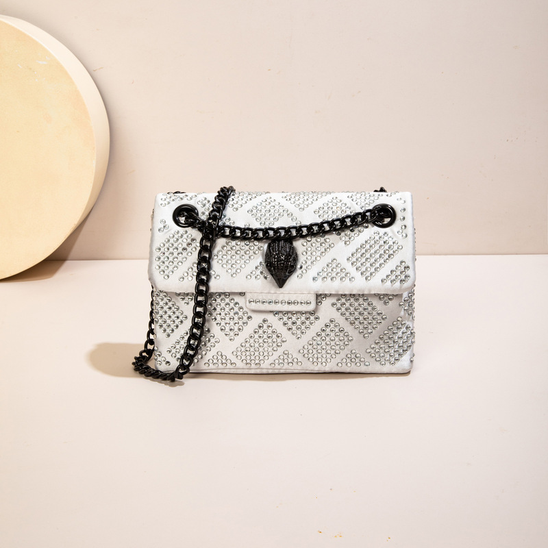Cross-border high-end chain bag for women, new style with rhinestones, niche versatile shoulder bag, simple commuter crossbody eagle head bag Cross-border high-end chain bag for women, new style with rhinestones, niche versatile shoulder bag, simple commuter crossbody eagle head bag