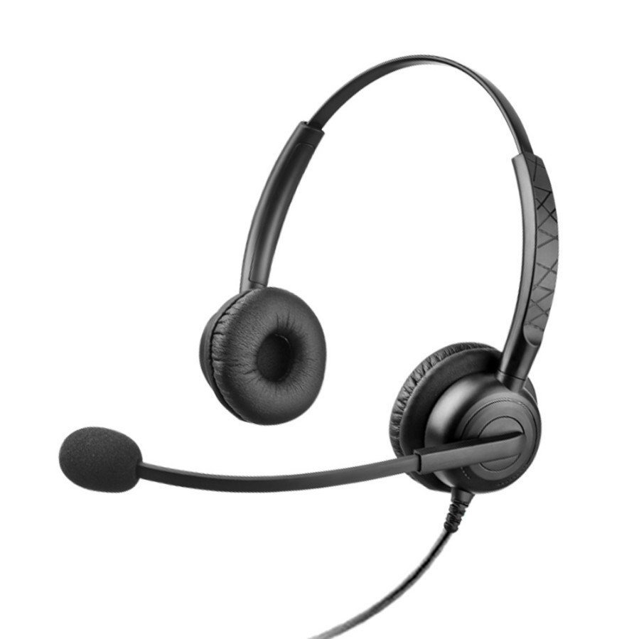 贝恩B25话务耳机电话电脑客服耳麦头戴降噪麦克风线控音量调节耳