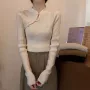 半高领复古针织内搭毛衣