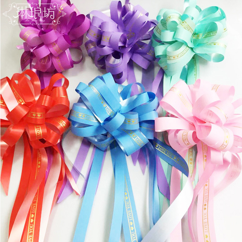 Amor eterno gran Garland coche de la boda decoración de la habitación de la boda cinta moldura de un tirón en caja roja festiva