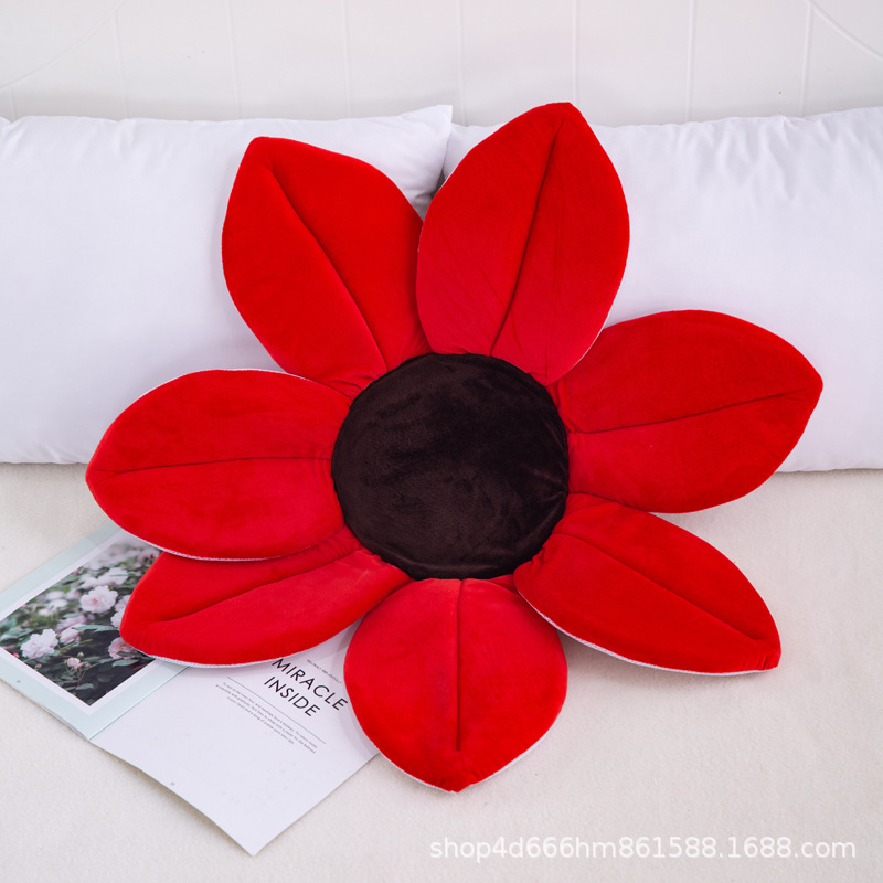 Creativo nuevo baño flor alfombra de baño lindo dibujos animados simulación flor cojín felpa juguete creativo sofá comedor silla cojín