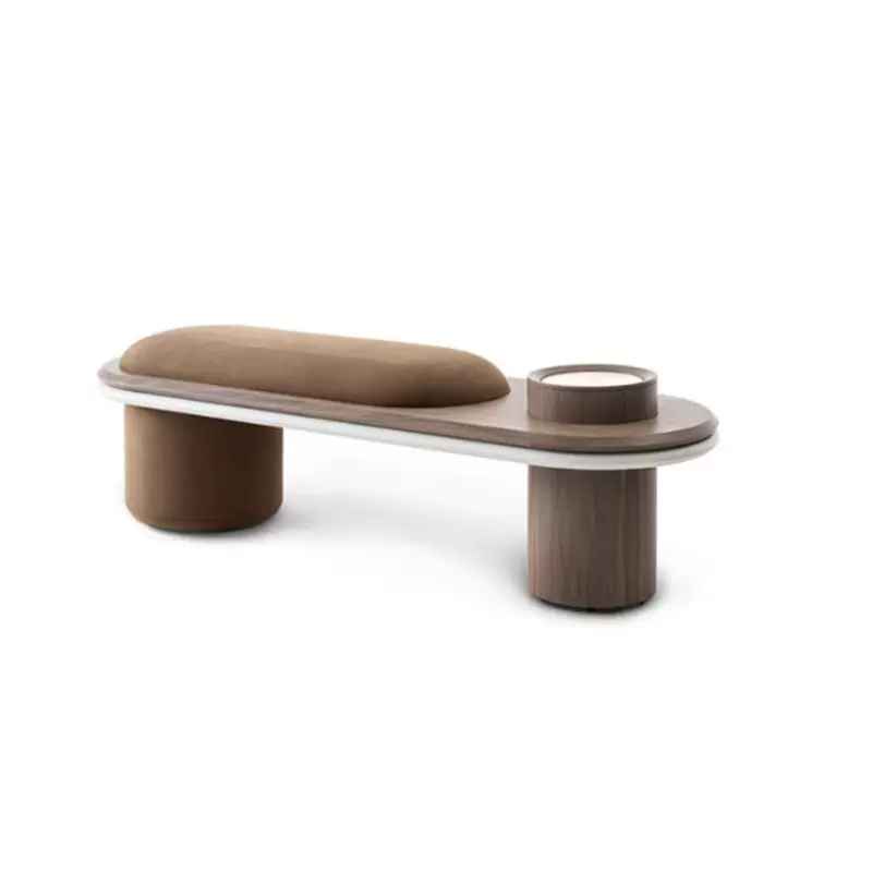 北欧设计师客厅布艺沙发凳实木餐厅餐凳卧室床尾凳长凳创意换鞋凳