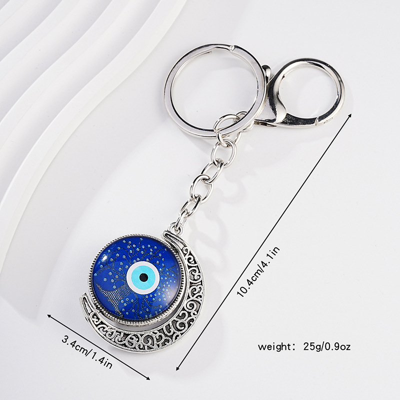 28g Weight Bag Pendant, Keychain Classification 1 Piece Quantity Cute Devil's Eye Metal Epoxy Unisex Bag Pendant Keychain