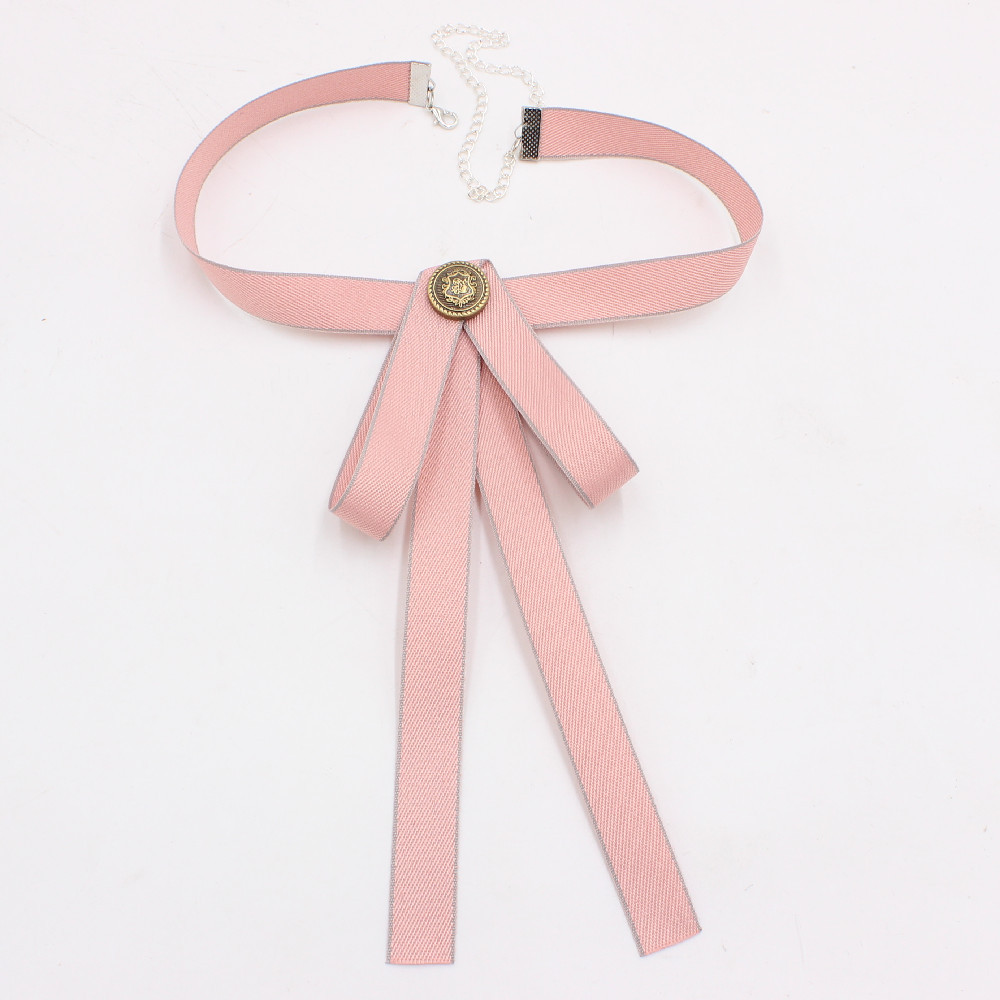 [Star Cat] Black College Style Bow Tie Female Ribbon Retro Accessories Trend Collar Flower Factory Spot TS181