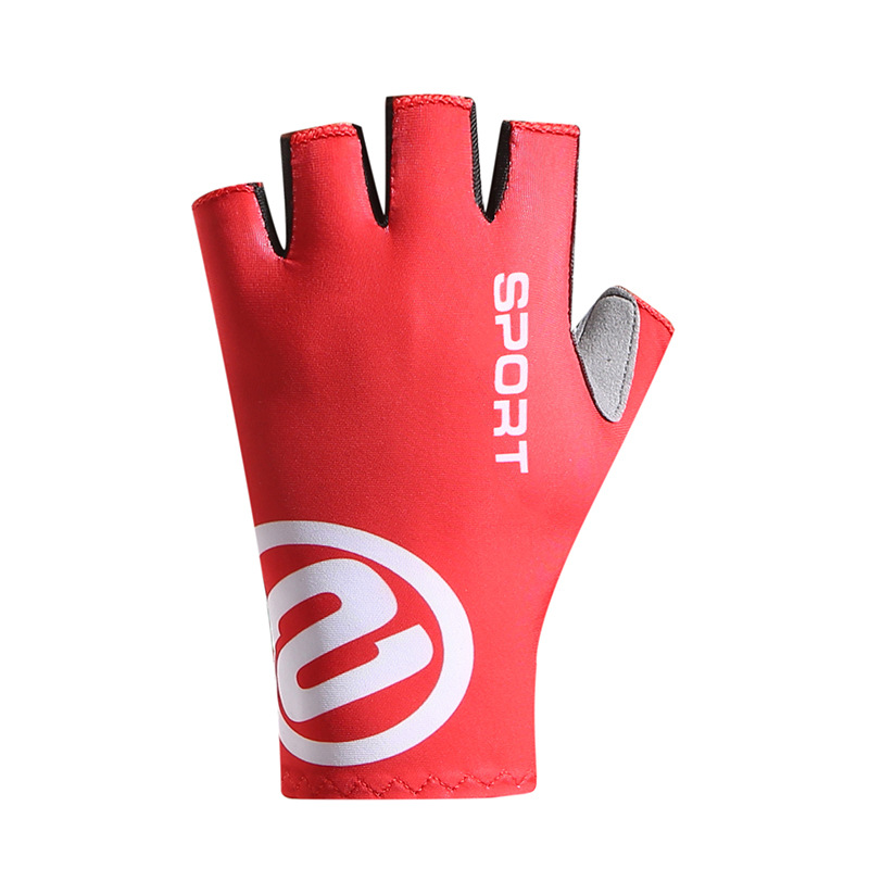 Deportes medio dedo guantes desgaste-resistente antideslizante transpirable protector solar gimnasio equipo guantes ciclismo bicicleta al por mayor