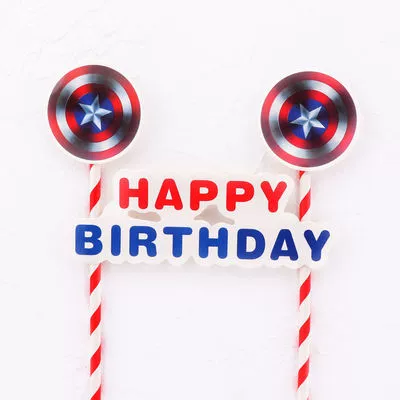 Праздничное украшение для торта Captain America Iron Man Thunder Green Giant Marvel Avengers Cake Swing