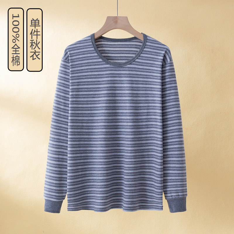 Una sola chaqueta de otoño gris oscuro doble cuello bajo (40 algodón peinado)