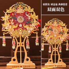 双面团扇结婚diy材料包秀禾重工高级订婚手工出嫁新婚礼物送新娘