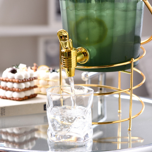 Ice bucket cold kettle with faucet cold drink bucket household cold kettle ice kettle fruit tea bucket wine cold brew kettle cold drink bucket