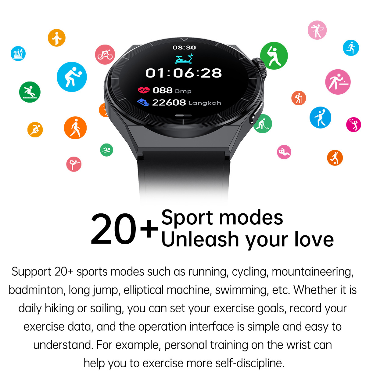 GT3PRO Smart Watch Bluetooth Anruf Herzfrequenz kabelloses Aufladen_voghion.com