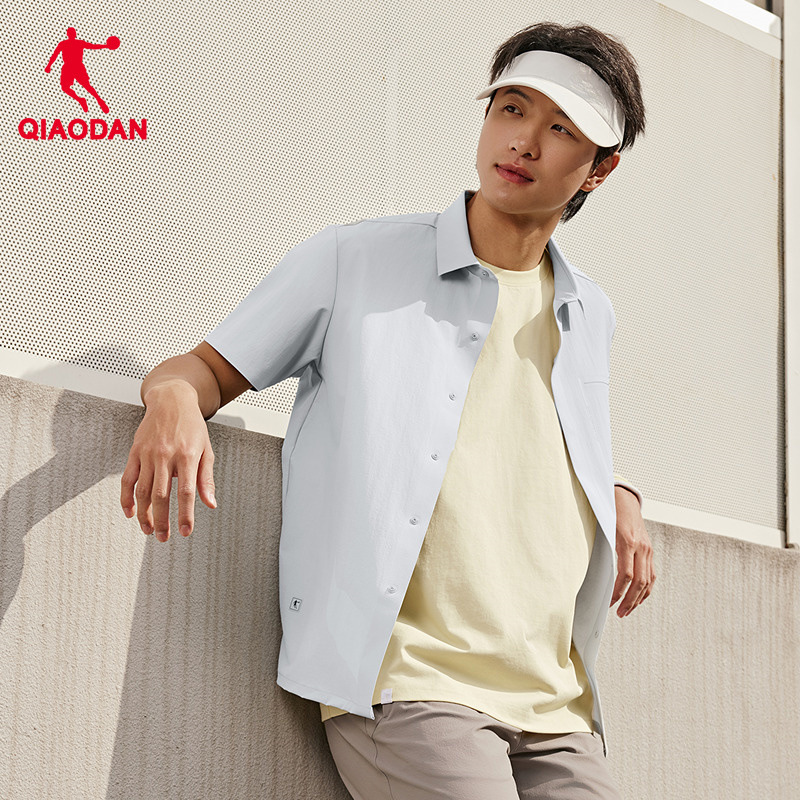 Jordan Ice Feel Short Sleeve Shirt for Men 2026 Summer New Model Same Style as in Shopping Malls Stretchy Ice Silk Breathable Versatile Top