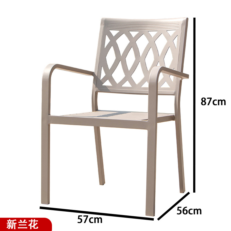 silla de caña de aluminio jardín terraza al aire libre silla de caña mesa al aire libre combinación de muebles al aire libre al por mayor interior