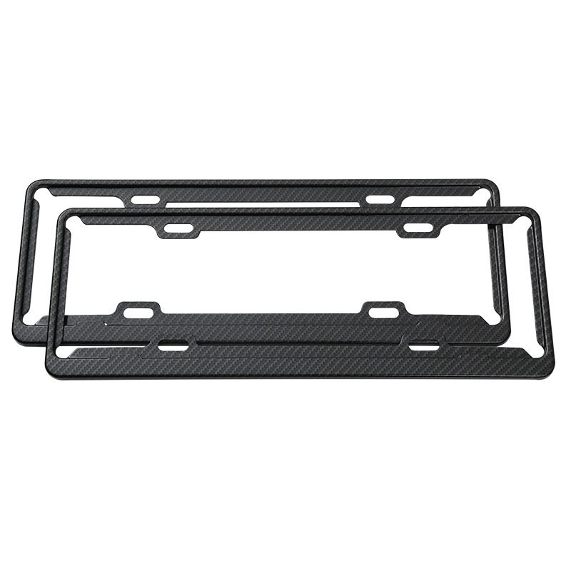 Los fabricantes suministran Marco de placa de matrícula de coche multi-especificación nuevo marco de placa de licencia de fibra de carbono de calibre cruzado con tornillos image 6