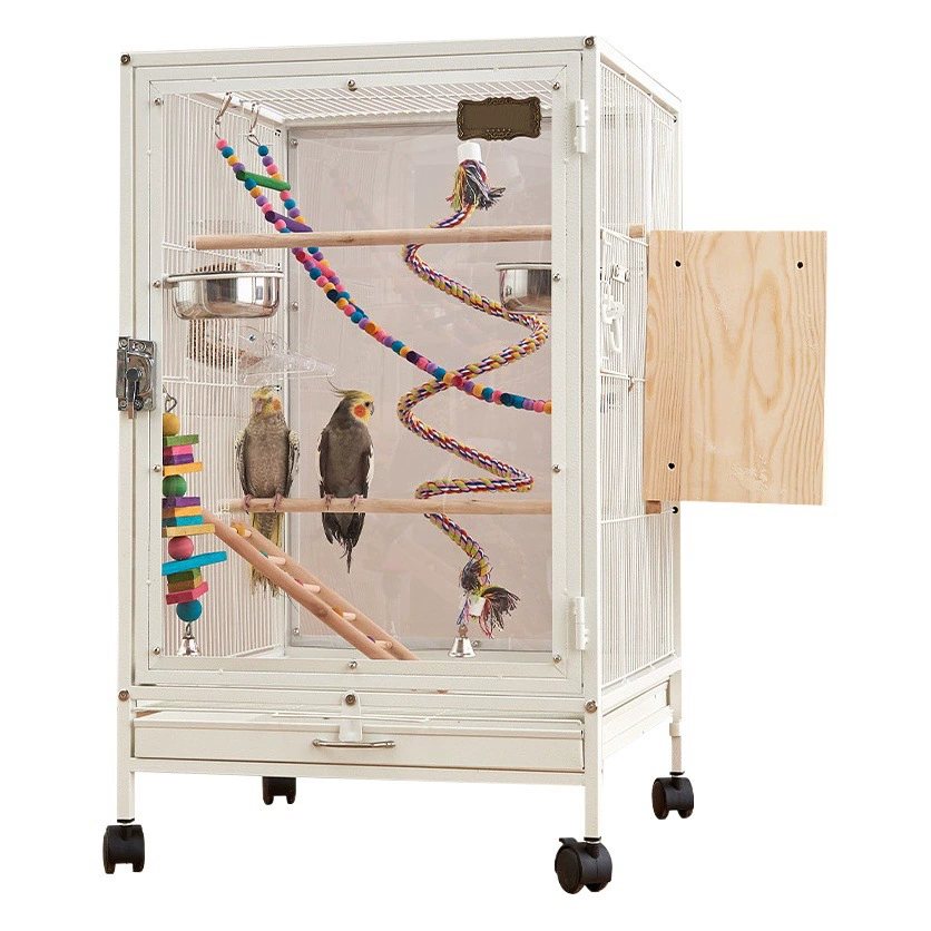 Горизонтальная линия акриловых клеток для птиц