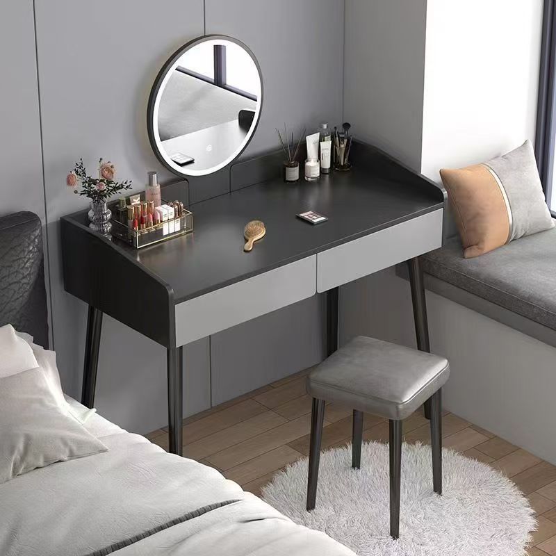 Tocador de viento, habitación de niña, apartamento pequeño, celebridad de Internet, gabinete de maquillaje simple, espejo, mesa de maquillaje, hogar al por mayor