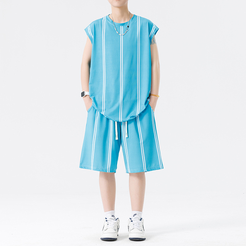 2025 verano nuevo traje deportivo hombre ropa de secado rápido correr ropa deportiva casual suelta hombre acondicionamiento de verano