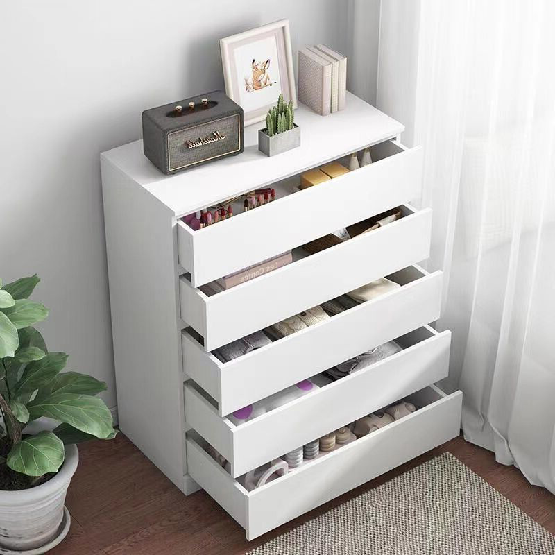 Armario de cinco armarios moderno y simple dormitorio contra la pared sala de estar armario de almacenamiento blanco casero cajón de cabecera