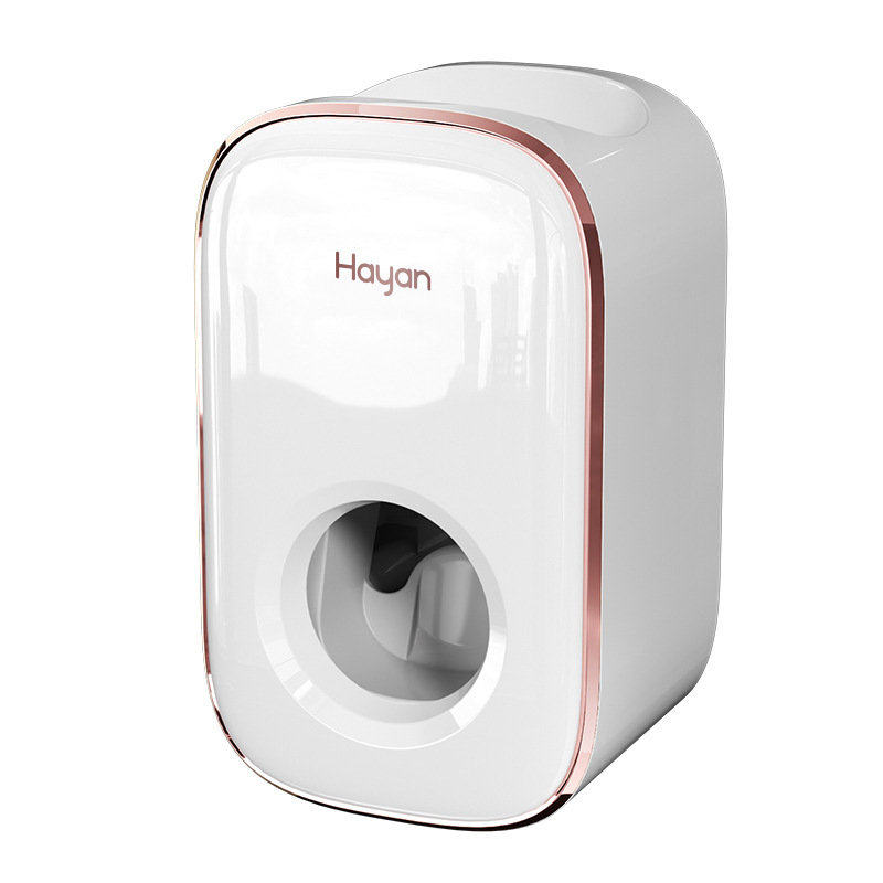 hayan/海迎 自動歯磨き粉ディスペンサー 穴あけ不要 歯磨き粉ホルダー 家庭用壁掛け式歯磨き粉ディスペンサー|undefined