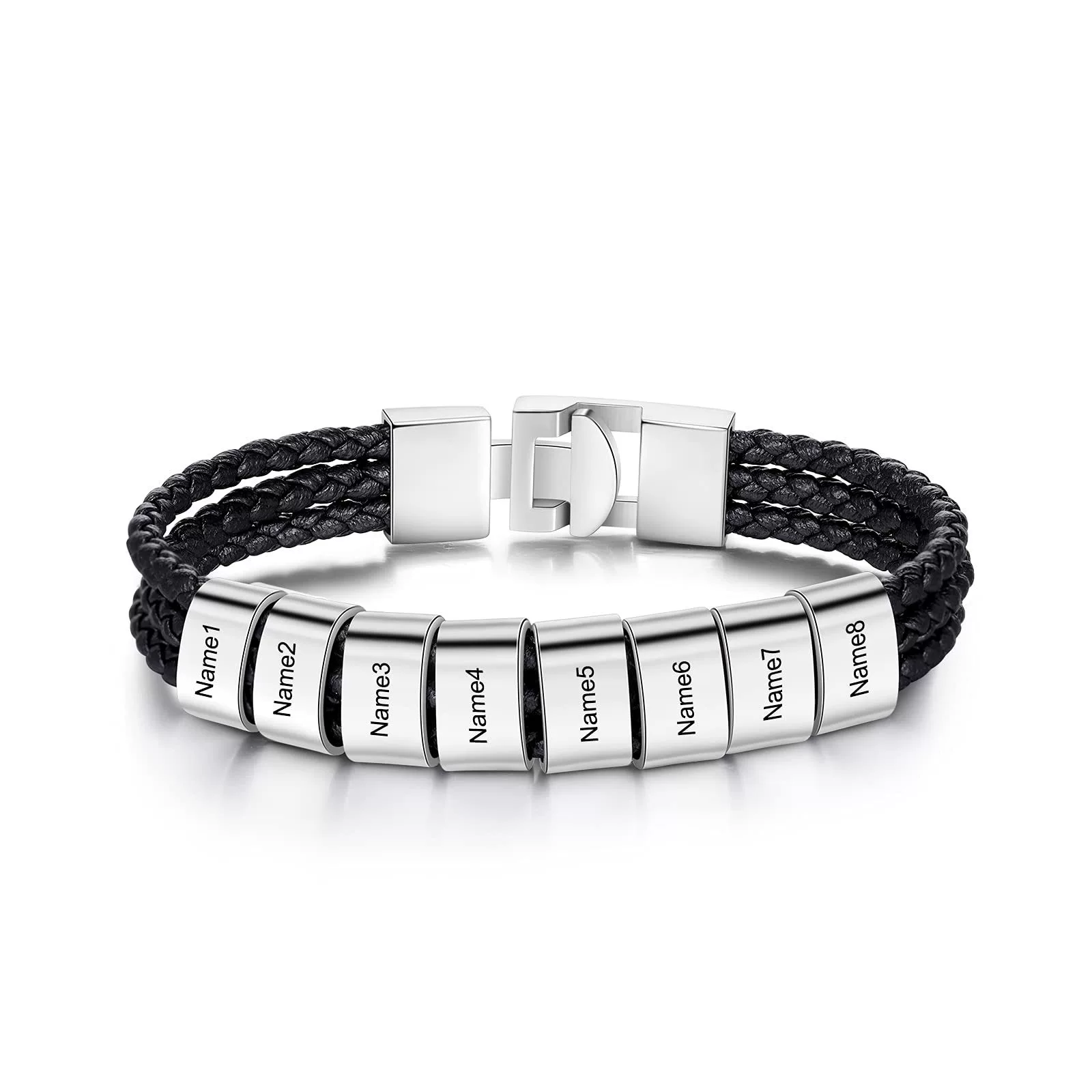 Black bracelet stainless steel