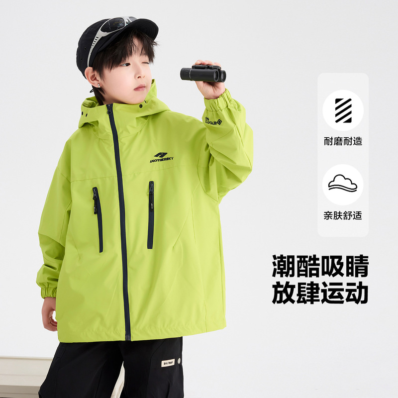 Boys' Spring Clothing, Medium and Large Children's Outdoor Mountaineering Jackets, 2026 New Children's Spring Waterproof Sports Jackets Boys' Spring Clothing, Medium and Large Children's Outdoor Mountaineering Jackets, 2026 New Children's Spring Waterproof Sports Jackets