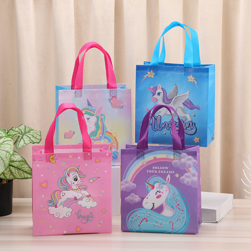 卡通动物无纺布布袋印花手提袋伴手礼品袋覆膜包装袋防水外卖袋