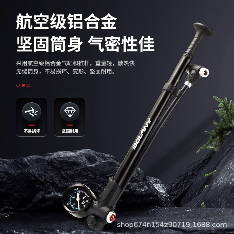 Bolany bicicleta inflador delantero tenedor amortiguador trasero liner neumático alta presión inflador belleza boquilla inflador 300psi