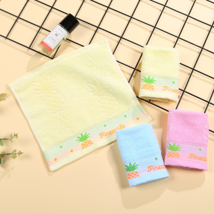 Pure Cotton Plain Terry Baby Hand Towel Pure Cotton Kindergarten Baby Kidsren's Square Towel Wholesale 25*25cm