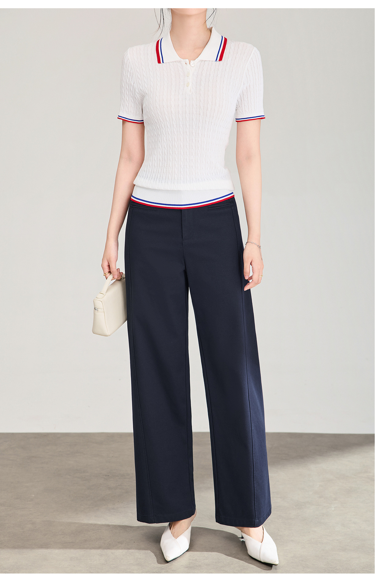 Quần culottes nữ ống rộng dáng lười, chất liệu tencel cotton mềm mại, cạp cao suông nhẹ — Xanh lông mòng đen chi tiết 12