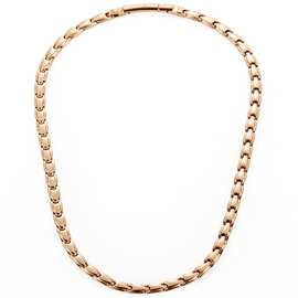 定制旋转扣按扣圆扣箭头强磁玫瑰金女项链高档钛首饰亚马逊日韩版