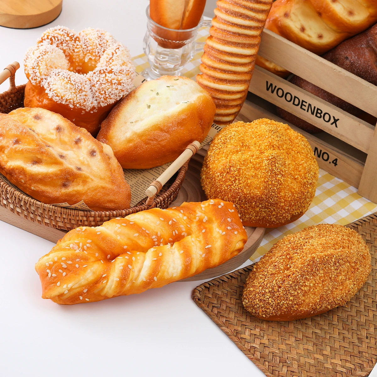 Полиуретановая игрушка, набор, хлеб, гусеница