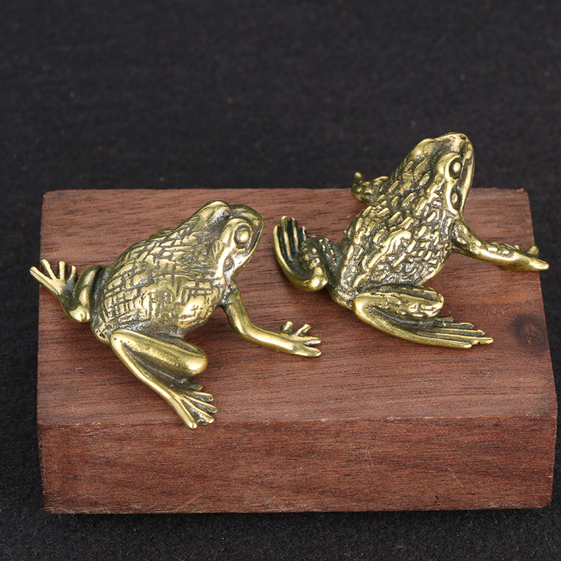 Cross-border Hot Selling Antique Brass Gold Toad Toad Frog Copper Ornaments Tea Pet Decoration Crafts Collection Cross-border Hot Selling Antique Brass Gold Toad Toad Frog Copper Ornaments Tea Pet Decoration Crafts Collection