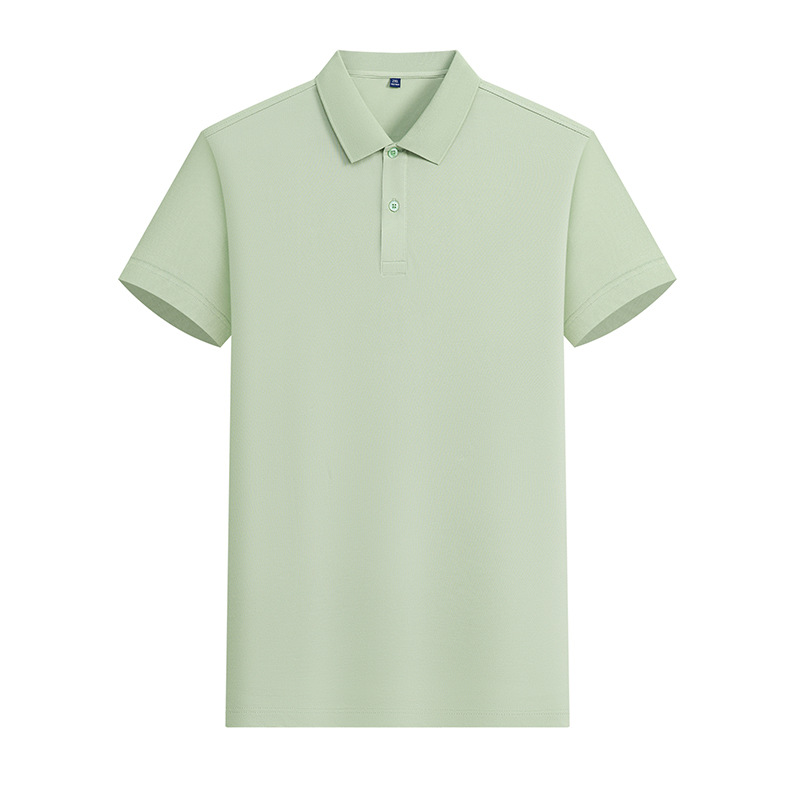 Camiseta POLO de color sólido CVC de 180g y 40 unidades con LOGO estampado, ropa de trabajo de manga corta, ropa de trabajo de verano hecha a medida, fabricante de ropa hecha a medida.