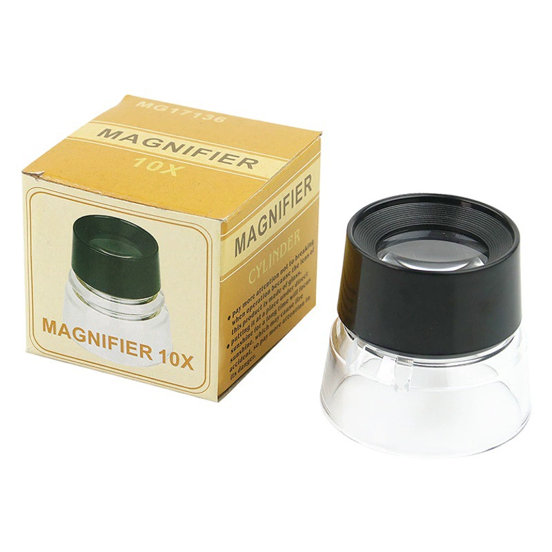 17136 портативная Портативная Лупа оптом настольные ювелирные изделия признательность чтение 10 раз крышка цилиндра увеличительное стекло