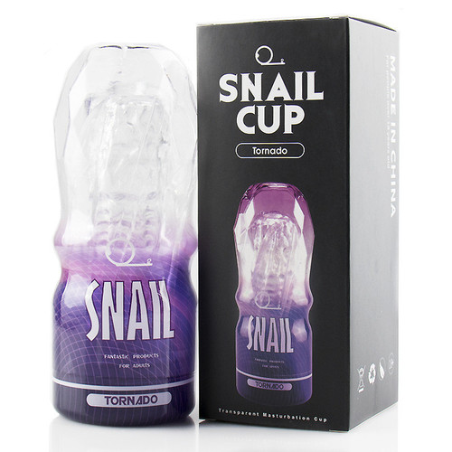 Colored snail transparent airplane cup men's penis exerciser masturbation training device inverted mold adult products manufacturer