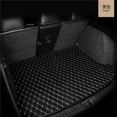 car trunk mat tail — Trunk Mat - single-piece-black-rice-leather-leave-a-message-car-name-year-default-item