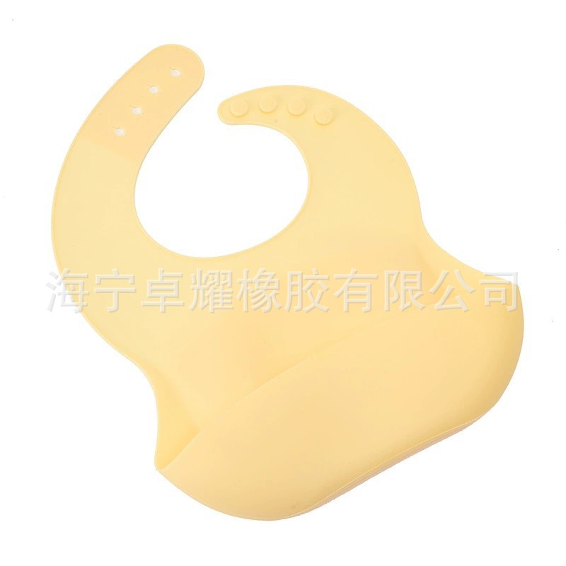 Waterproof summer children's silicone solid color eating bib for…