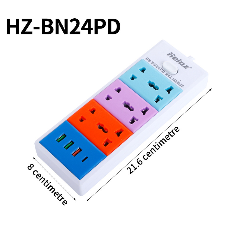 Exportación de pin de red transfronterizo USB TYPE-C carga 3 filas 4 filas 5 filas con cable enchufe móvil multifuncional