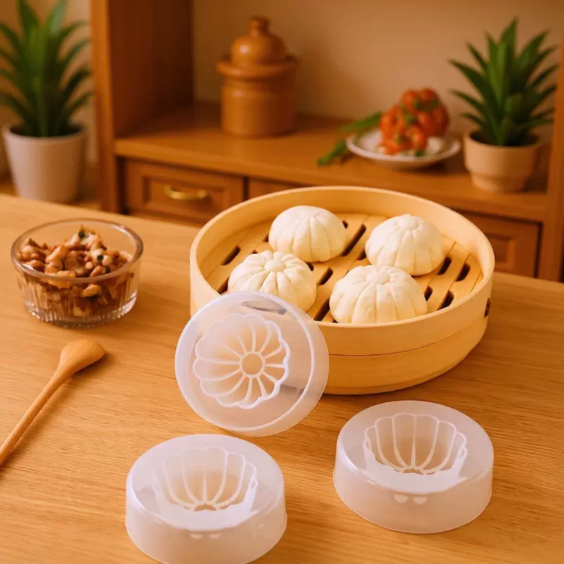 新款手工做包子模具创意捏小笼包工具厨房易脱模做豆沙包糕点烘培