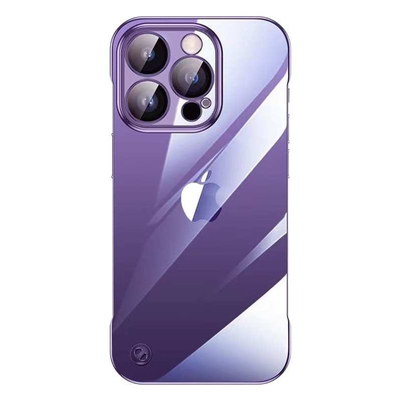 Funda para iPhone 17, Ultrafina, Transparente, Rígida, con Marco de PC Electrochapado, Compatible con iPhone 14, Protección