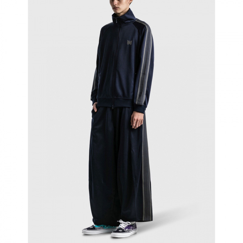 Needles Track Butterfly Embroidery Straight-Leg Loose Pants European and American Style Oversized Casual Sports Wide-Leg Pants Needles Track Butterfly Embroidery Straight-Leg Loose Pants European and American Style Oversized Casual Sports Wide-Leg Pants